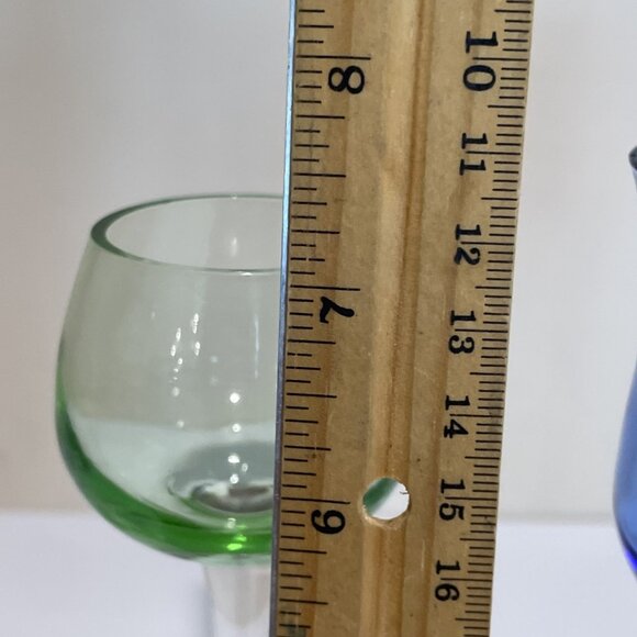 4 Cellini Crystal Stemware Italy Cordial Glasses Handblown Long Stem Multicolor - Picture 7 of 11